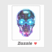 Cyberpunk Skull King Aufkleber (Blatt)