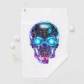 Cyberpunk Skull King Golfhandtuch (Insitu)