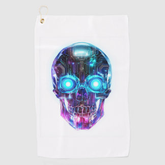Cyberpunk Skull King Golfhandtuch