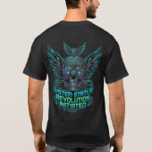 Cyberpunk Skull Tech System Status Revolution  T-Shirt (Rückseite)