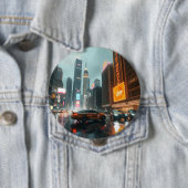 Cyberpunk Skycrapper City Cars Button (Beispiel)