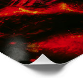 Cyberpunk Sparrow in Neon Cityscape Poster (Ecke)