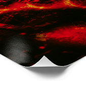 Cyberpunk Sparrow in Neon Cityscape Poster (Ecke)