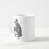 Cyberpunk-Spinne-Tasse Neon-Geometrie-Coder-Kaffee Kaffeetasse (Vorderseite Links)