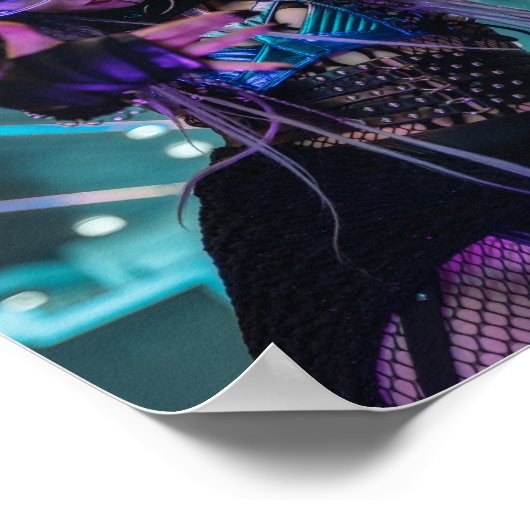 Cyberpunk-Stadt Poster (Ecke)