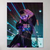 Cyberpunk-Stadt Poster (Vorne)