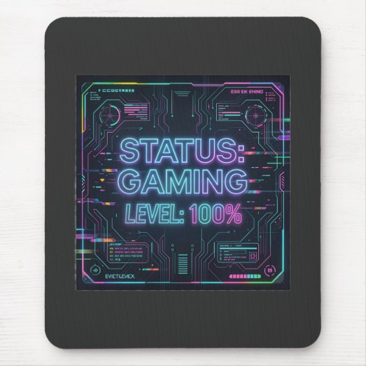 Cyberpunk-Status-Gaming-Level-100-Mauspad Mousepad (Vorne)