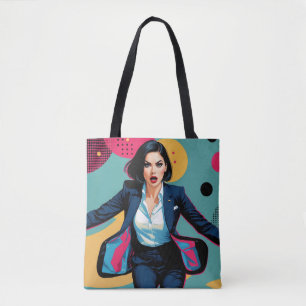 Cyberpunk stilvolles Mädchen Pop Art Tasche