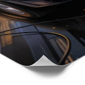 Cyberpunk Street Racer - Futuristic Anime Girl & R Poster (Ecke)