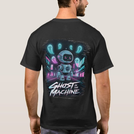 🤖 Cyberpunk Streetwear Gamer Ghost in der Maschin T-Shirt (Rückseite)
