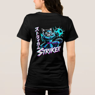 Cyberpunk-Striker-Cat-Frauen-T-Shirt Tri-Blend Shirt