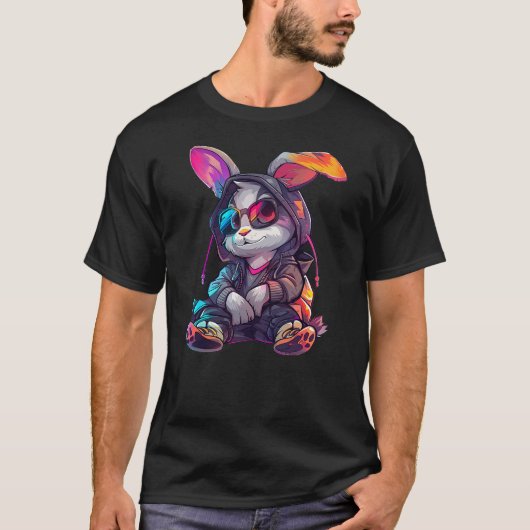 Cyberpunk Style Rabbit Little Rabbit Cute Child T-Shirt (Vorderseite)