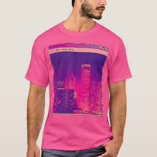 Cyberpunk Synthwave Futuristische City Art T-Shirt
