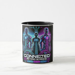 Cyberpunk Tech Friends Digital Bond Tasse