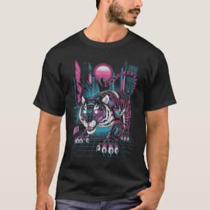 Cyberpunk Tiger - Futuristische Neonbestie T-Shirt