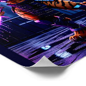 Cyberpunk Tiger Samurai Poster (Ecke)