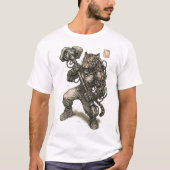 Cyberpunk Tiger Samurai T-Shirt (Vorderseite)