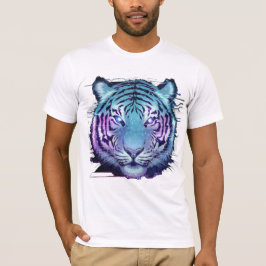 Cyberpunk Tiger T - Shirt - Neon Circuit Animal