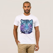 Cyberpunk Tiger T - Shirt - Neon Circuit Animal (Vorne ganz)
