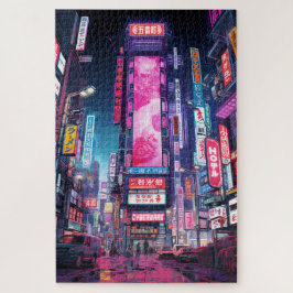 Cyberpunk Tokyo Neon Street Puzzle