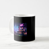 Cyberpunk Tokyo Ramen House Kaffeetasse (Vorderseite Links)
