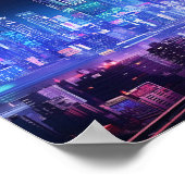 Cyberpunk Tokyo Ramen House Poster (Ecke)