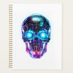 Cyberpunk-Totenkopf-König Planer