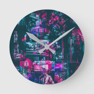 Cyberpunk-Uhr Runde Wanduhr