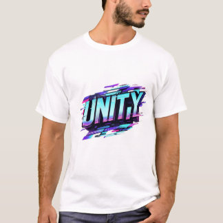Cyberpunk UNITY: Glitch Effect Futuristic Design T-Shirt