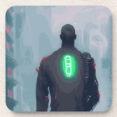 Cyberpunk-Untersetzer aus hartem Kunststoff Getränkeuntersetzer (Vorderseite)
