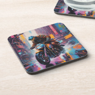 Cyberpunk- Untersetzer mit Korkrücken - Set von 6