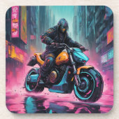 Cyberpunk- Untersetzer mit Korkrücken - Set von 6 (Vorderseite)