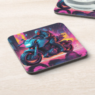 Cyberpunk- Untersetzer mit Korkrücken - Set von 6