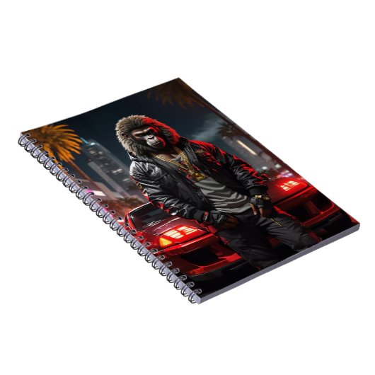 Cyberpunk Urban Ape Notebook Notizblock (Rechte Seite)
