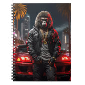 Cyberpunk Urban Ape Notebook Notizblock (Vorderseite)