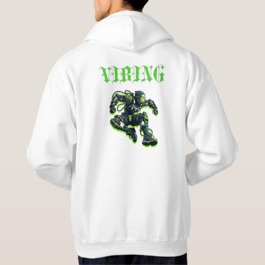 Cyberpunk VIBING Hoodie T - Shirt (Rückseite)