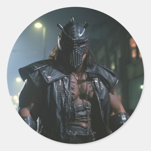 Cyberpunk Villain Runder Aufkleber (Vorderseite)