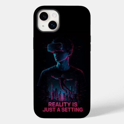 Cyberpunk VR Gamer Ästhetisches iPhone Case (Rückseite)