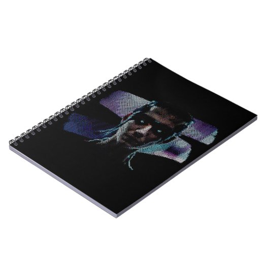 Cyberpunk Warrior ASCII Art Notebook Notizblock (Linke Seite)