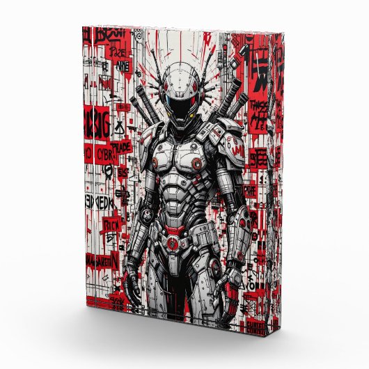 Cyberpunk Warrior Graffiti - Foto Block (Rechts)
