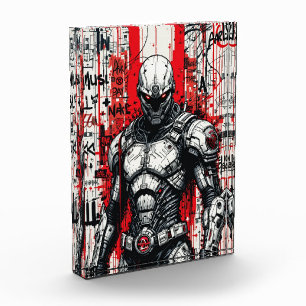 Cyberpunk Warrior Graffiti - Foto Block