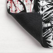 Cyberpunk Warrior Graffiti Mousepad - Rot, Schwarz (Ecke)