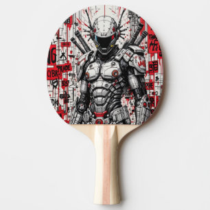 Cyberpunk Warrior Graffiti Ping Pong Paddle - Tischtennis Schläger