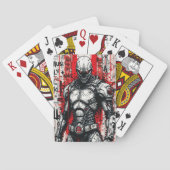 Cyberpunk Warrior Graffiti Spielkarten (Rückseite)