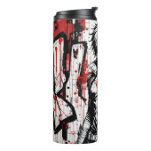Cyberpunk Warrior Graffiti - Thermal Tumbler Thermosbecher (Nach links gedreht)
