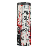 Cyberpunk Warrior Graffiti - Thermal Tumbler Thermosbecher (Rückseite)