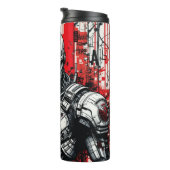 Cyberpunk Warrior Graffiti - Thermal Tumbler Thermosbecher (Nach rechts gedreht)