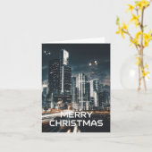 Cyberpunk Weihnachten Karte (Gelbe Blume)