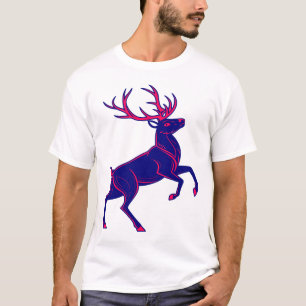 Cyberpunk-Weihnachts-Rentier-Neon-Glow-Shirt T-Shirt