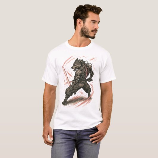 Cyberpunk Wolf (Blade Master) T-Shirt (Vorne ganz)